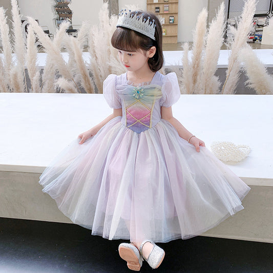Children's Princess Clothing My Little Pony Western Style Rainbow Wings Thin Children's Dress