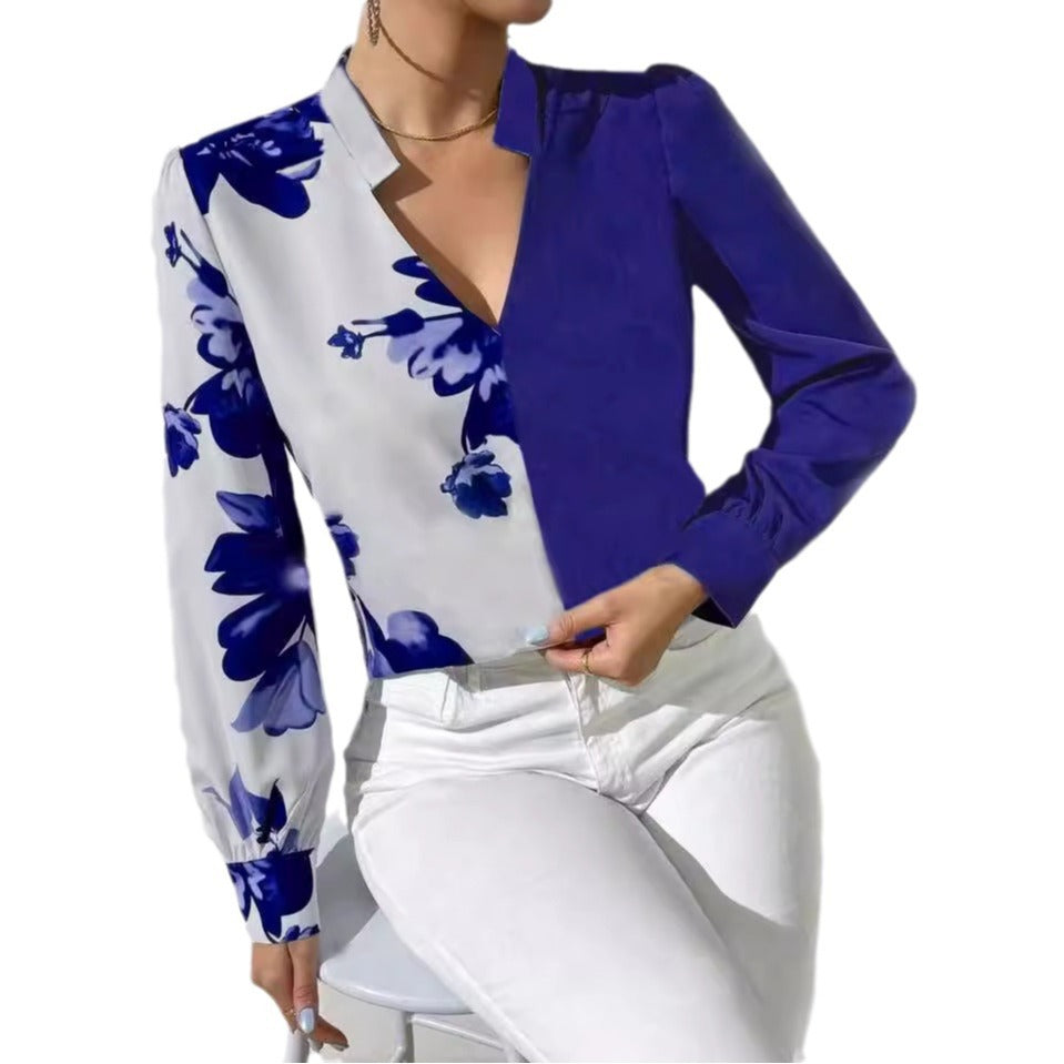 Glamorous Women's Printing Long Sleeve Shirt Coats