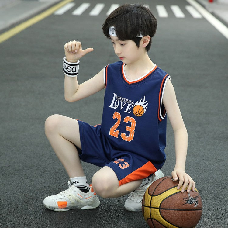 Children's Two-piece Summer Sleeveless Basketball Wear Sports Children's Suit