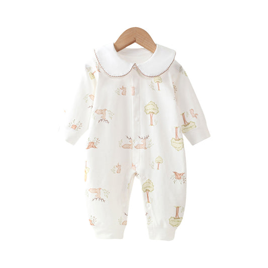 Spring Lapel Cute Pattern Jumpsuit Boy Jumpsuit, Climbing Suit