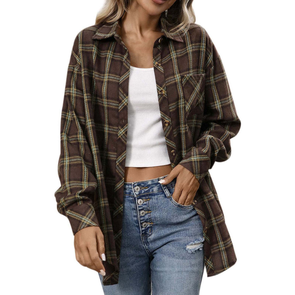 Women's Shirt Long Sleeve Autumn Retro Outerwear Style Blouse