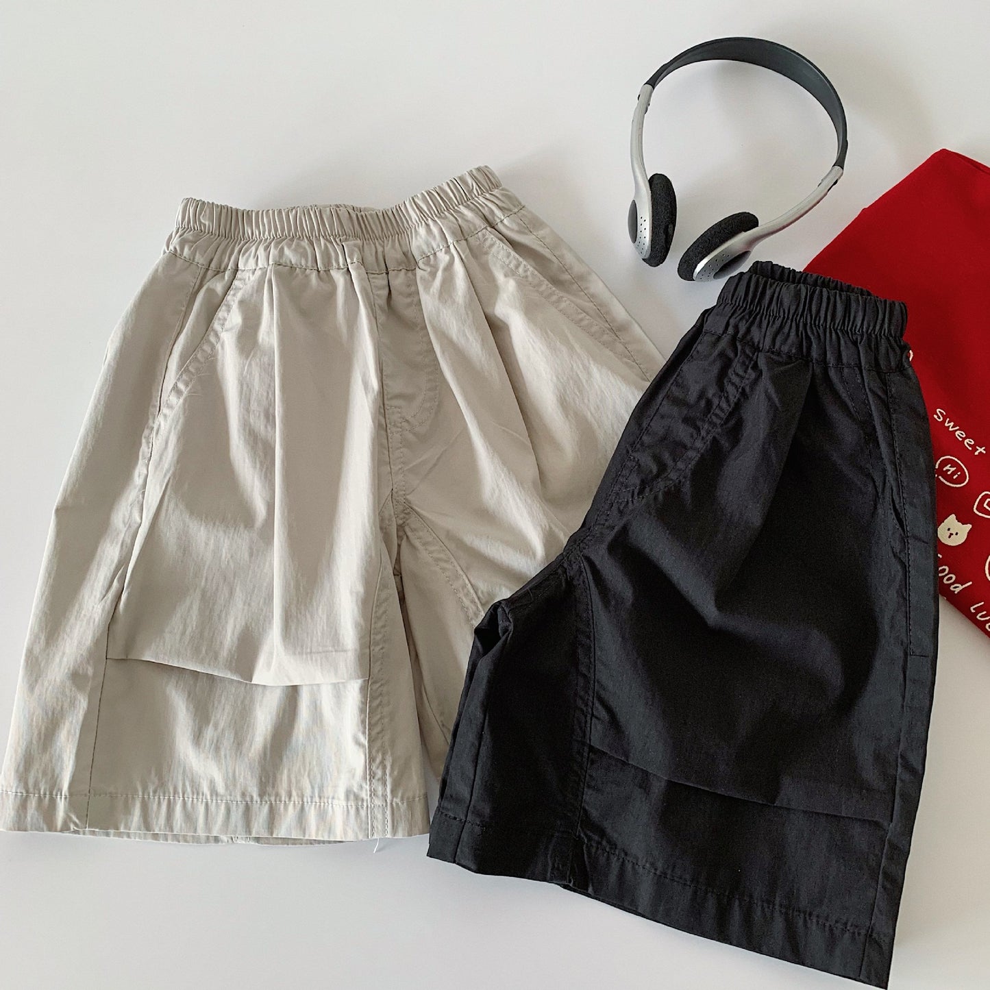 Children's Summer Brocade Cotton Washed Fifth Class Casual Children's Pants