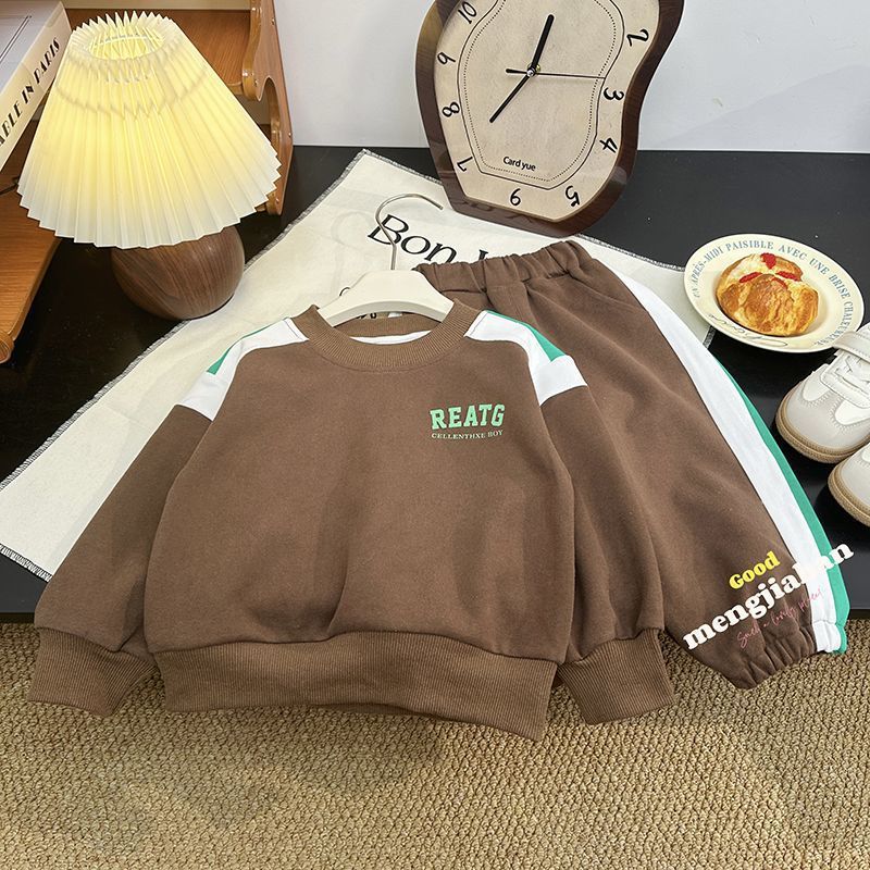 Children's Clothing Boys Autumn Fashion Fashionable Sports Long-sleeved Sweater Children's Suit