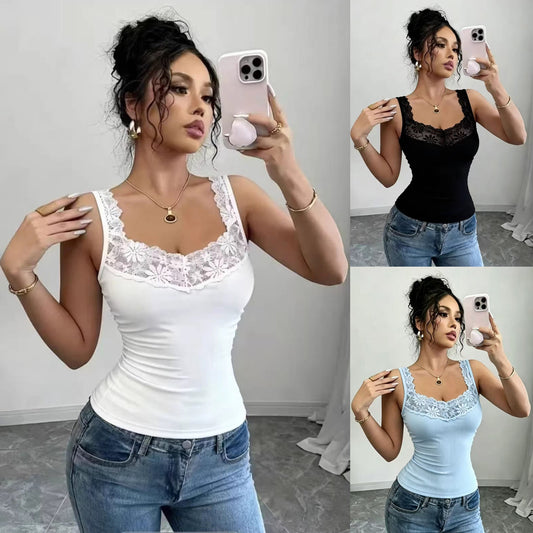 Women's Summer Sexy Hot Slim Lace Sleeveless Vests