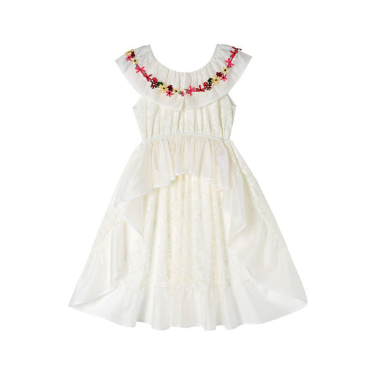 Children's Clothing Summer Mesh Breathable Flounced Skirt Children's Dress
