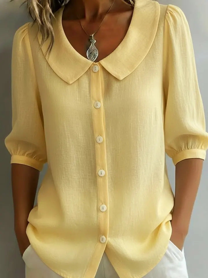 Women's Summer Solid Color Loose Sleeve Loose-fitting Tops