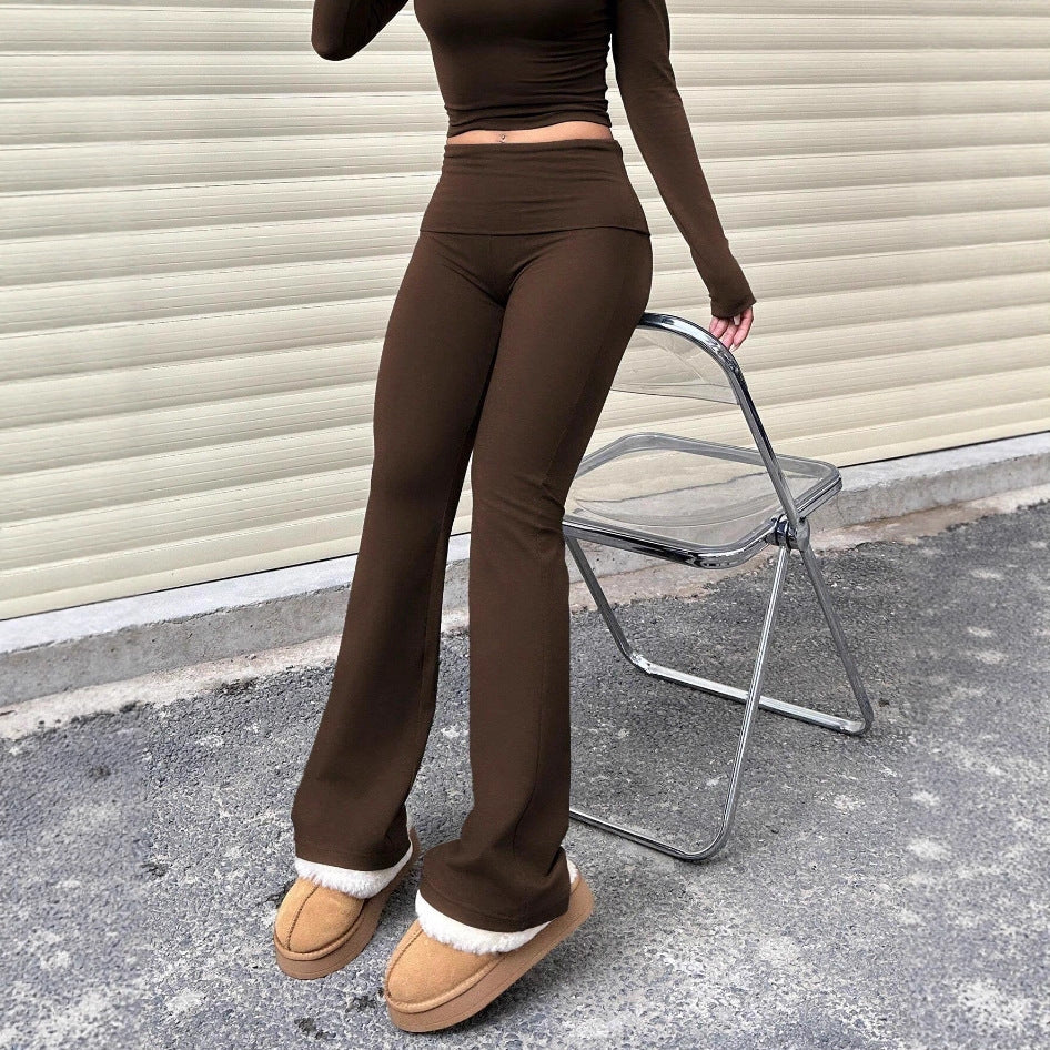 Sleeve Sexy Hot Slim Knit Design Wide Waist Versatile Shorts