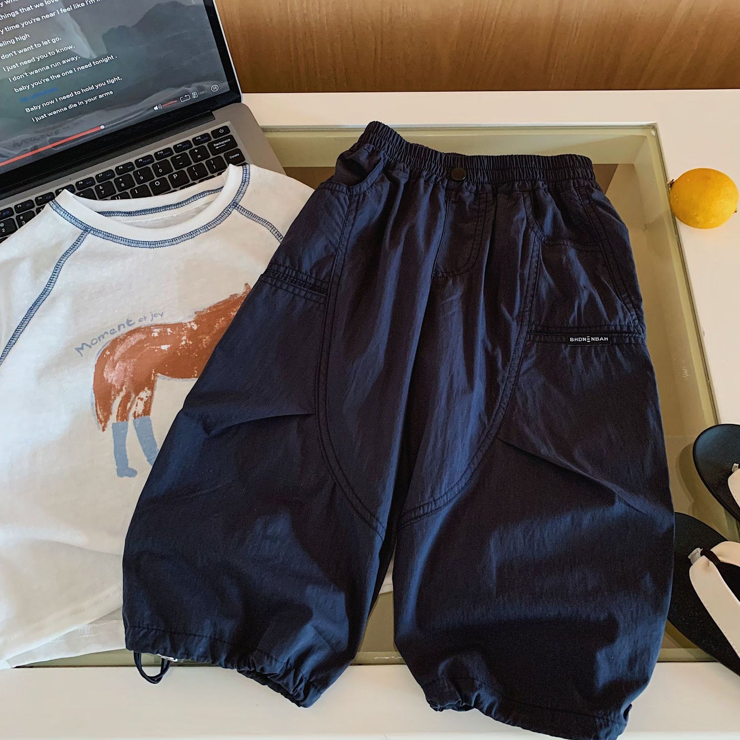 Children's Boy Summer Loose Thin Overalls Ankle Banded Children's Pants