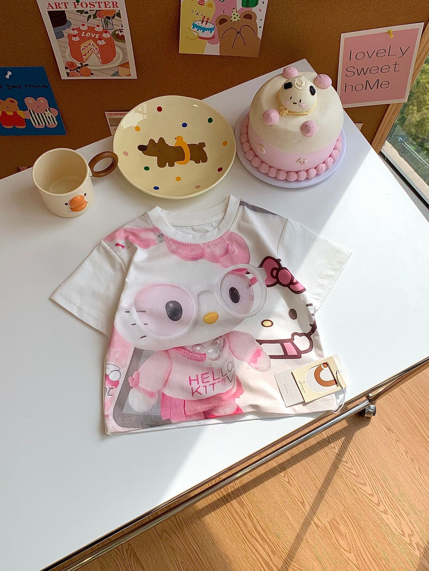 Summer Cartoon Printed Cotton Fashionable Short Sleeve Children's T-shirt