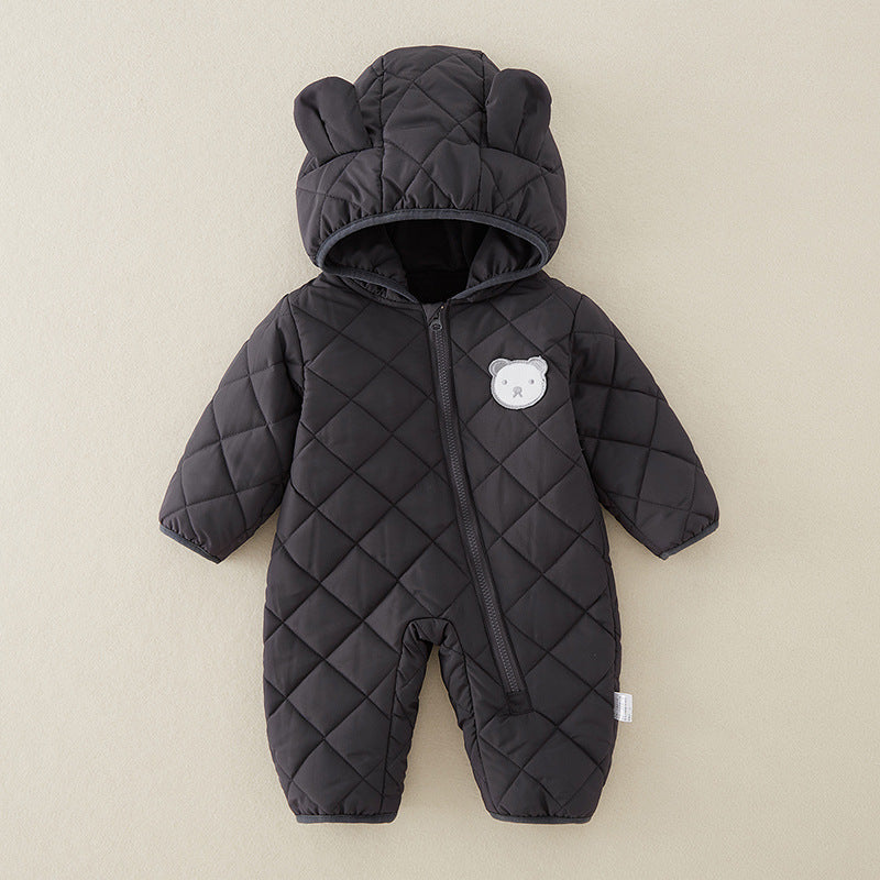 Going Out Jumpsuits Thickened Hooded Cotton Jacket Coat Clothes Romper Jumpsuit, Climbing Suit