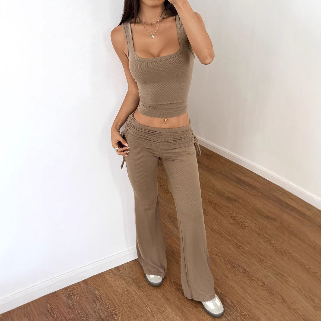 Women's Sports Hot Two-piece Camisole Slightly Spicy Fashion Casual Suit