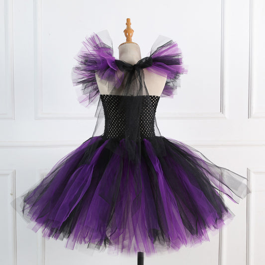 Costume Pettiskirt Performance Skirt Suit Witch Hat Broom Children's Dress