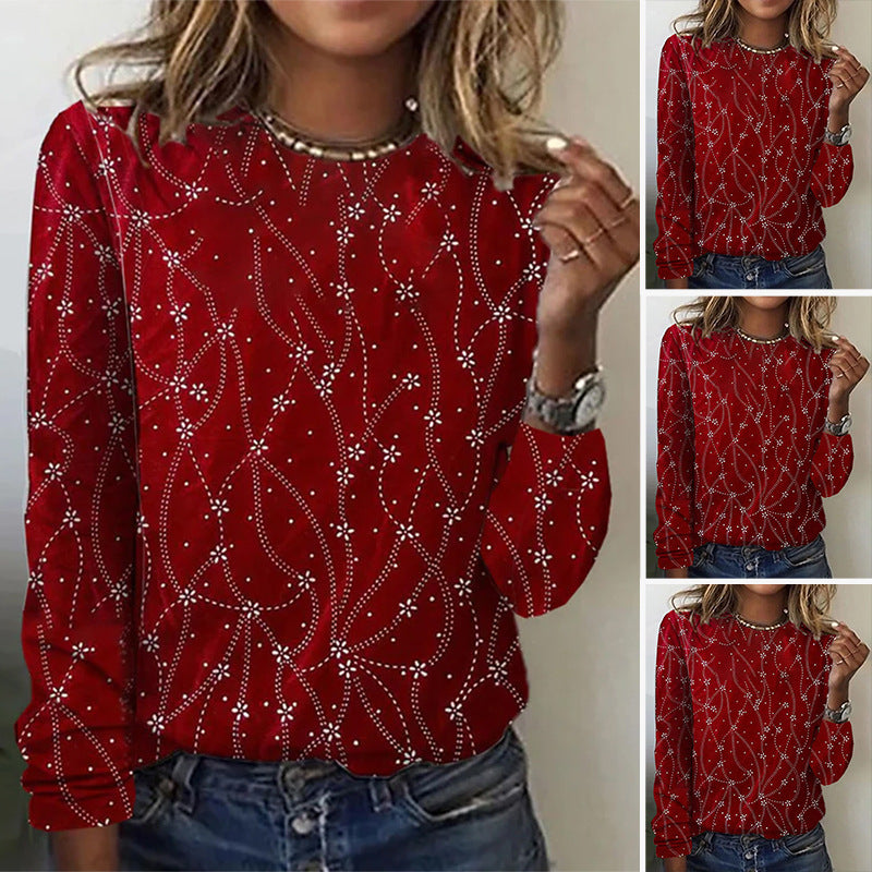 Stylish Women's Summer Fashion Print Long-sleeved Clothing