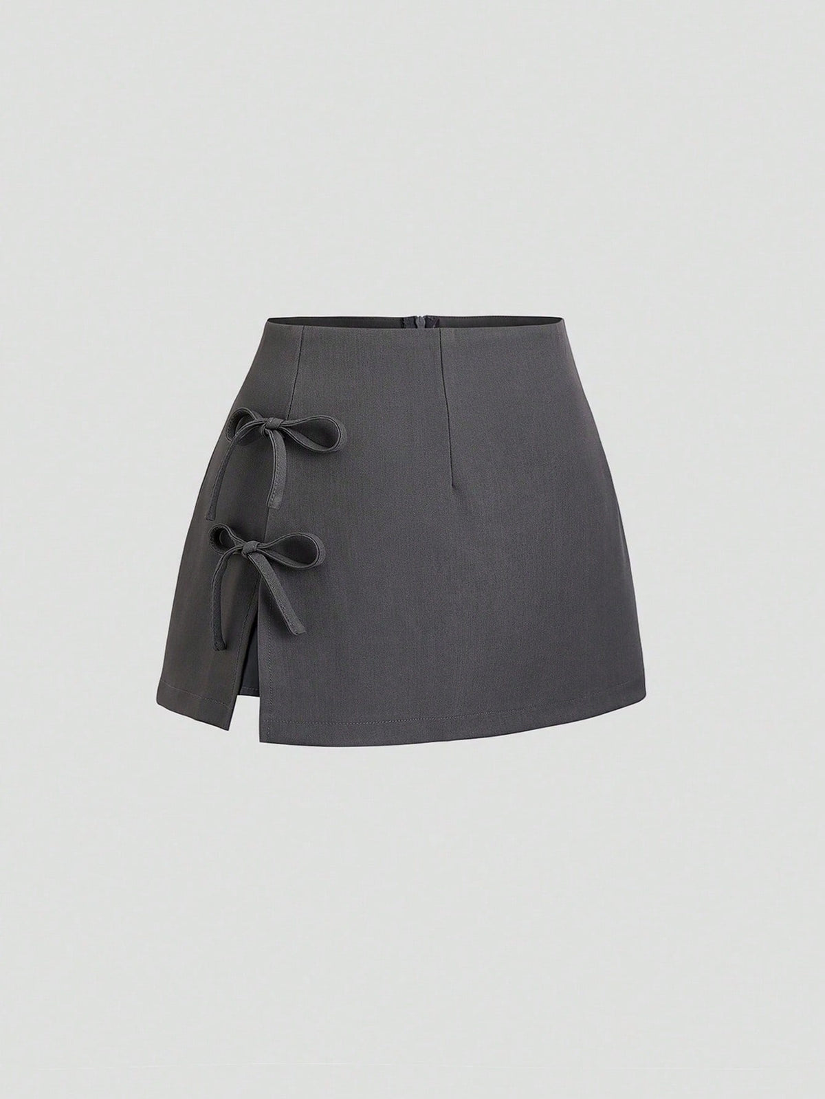 Bow Tie Sexy Slit Word Mini Skirt