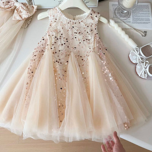 Children's Mesh Skirt Sleeveless Western Style Fashion Vest Children's Dress