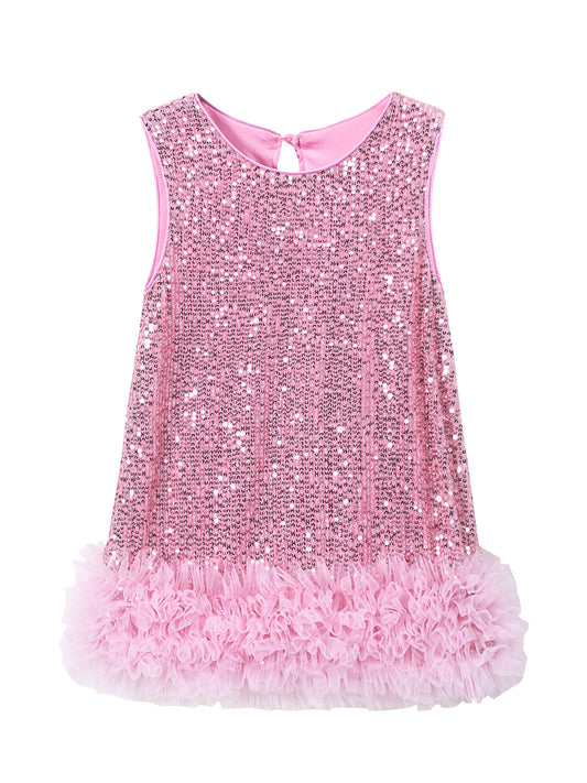 Children's Leaf Clothing Sequins Vest Skirt Autumn Children's Dress