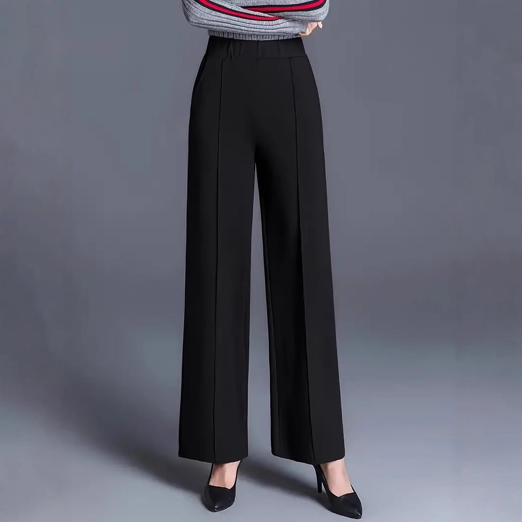 Popular Innovative Women's Solid Color Straight Casual Pants