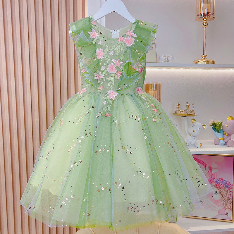 Children's Princess Tulle Tutu Summer Fashionable Formal Children's Dress