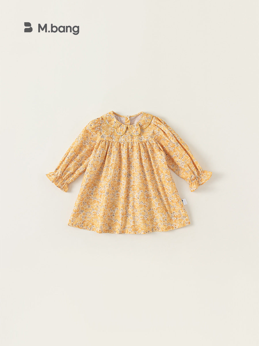Children's Clothing Spring Clothes Floral Outing Doll Collar Long Sleeve Children's Dress