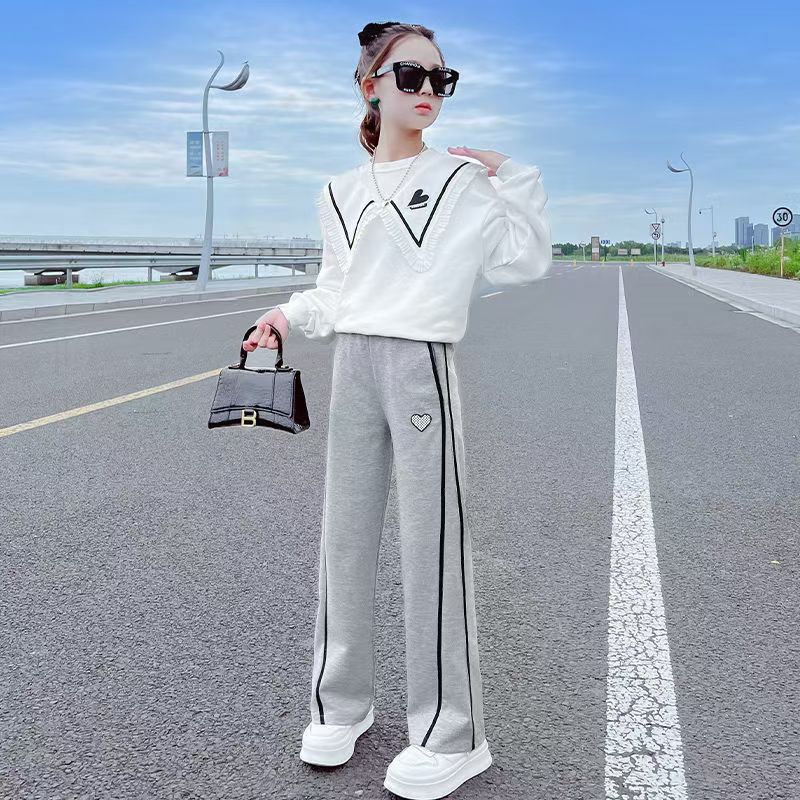 Clothing Trendy Wild Slimming Casual Sports Wide Children's Pants