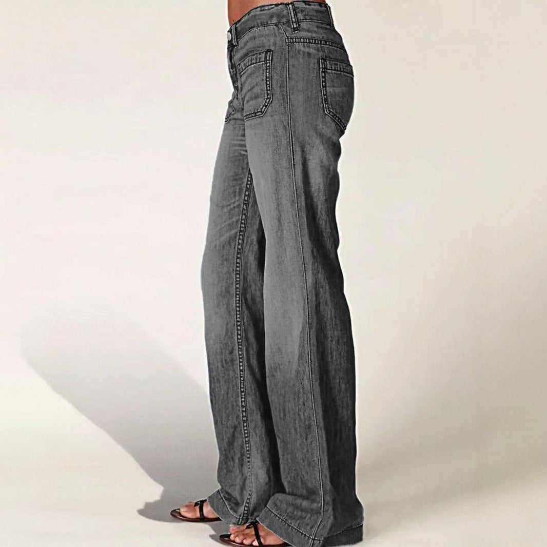 Unique Women's Fashionable Retro Denim Casual Women's Jeans
