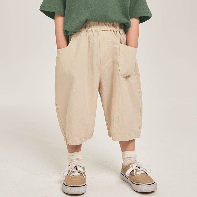Children's Clothing Boy's Cropped Trousers Summer Korean Children's Pants