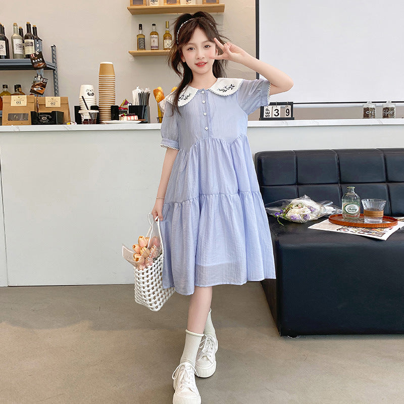 Big Korean Style Western Doll Collar Children's Dress