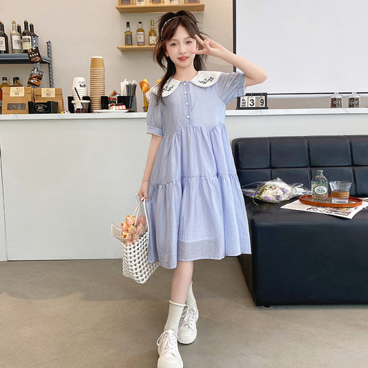 Big Korean Style Western Doll Collar Children's Dress