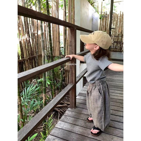 Children's Style Stripe Casual Spring Fashionable Trousers Children's Pants