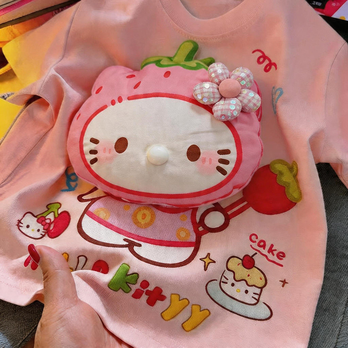 Children's Cotton Summer Loose Short Sleeve Cute Children's T-shirt