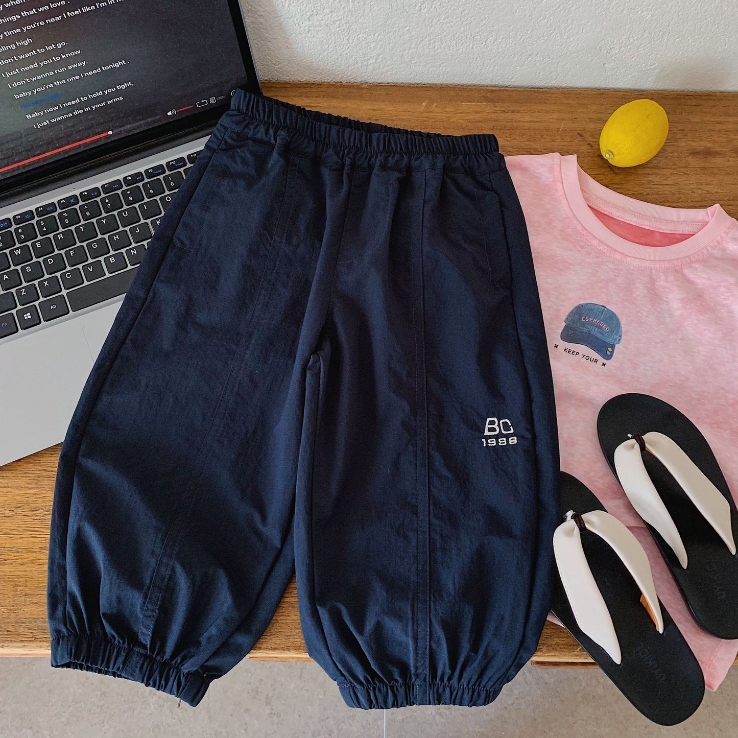 Children's Boy Summer Loose Casual Ankle Banded Handsome Trousers Children's Pants