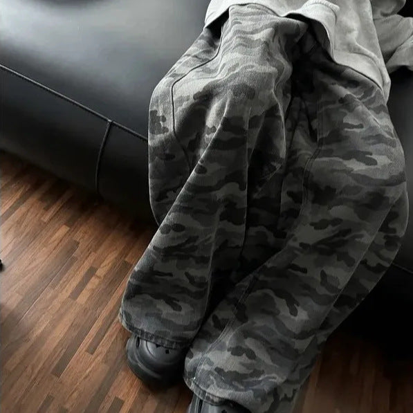 American High Street Camouflage Cargo Waist Slimming Loose Wide Leg Children's Pants