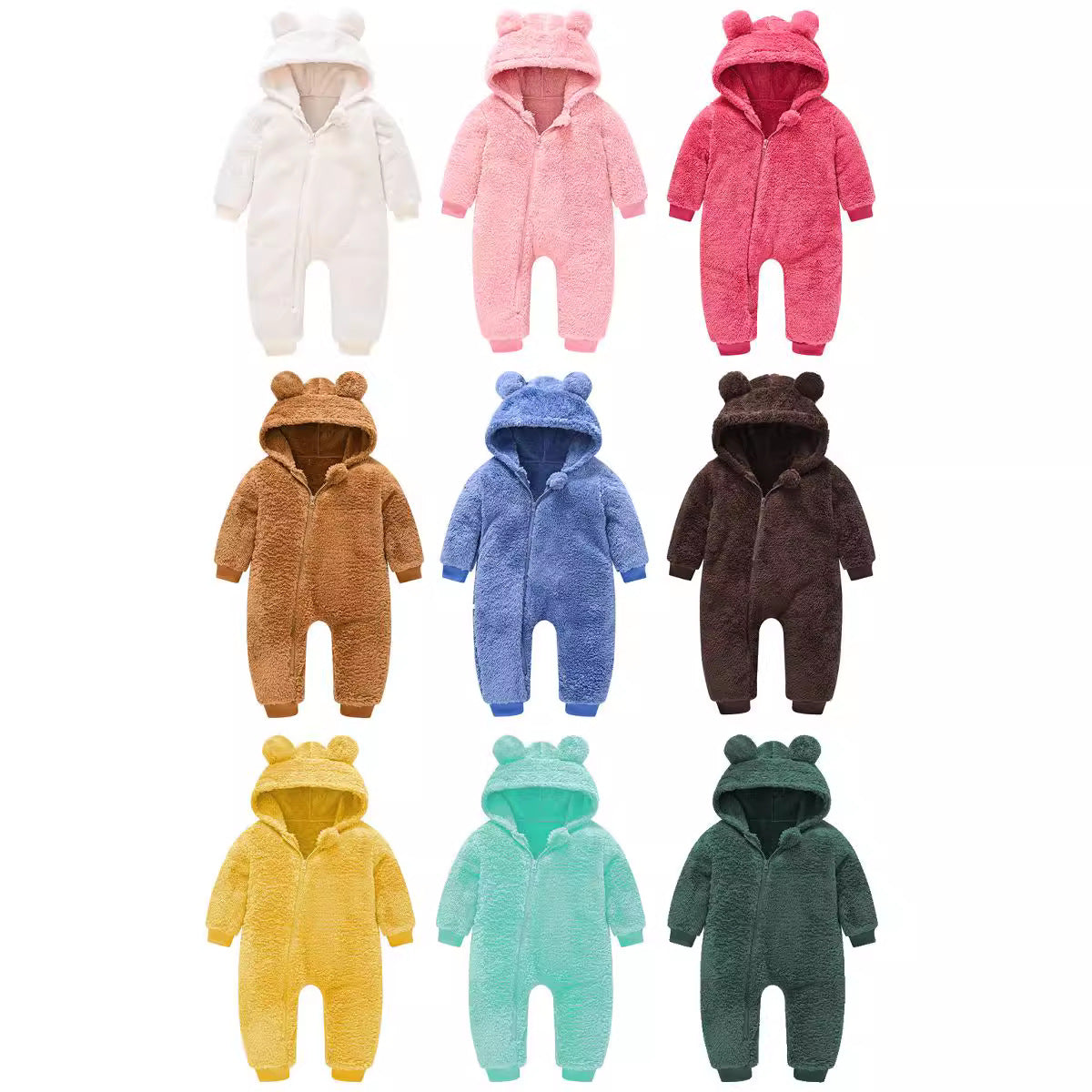 Cute Jumpsuit Boy One-piece Ear Hooded Jumpsuit, Climbing Suit