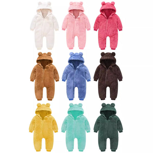 Cute Jumpsuit Boy One-piece Ear Hooded Jumpsuit, Climbing Suit