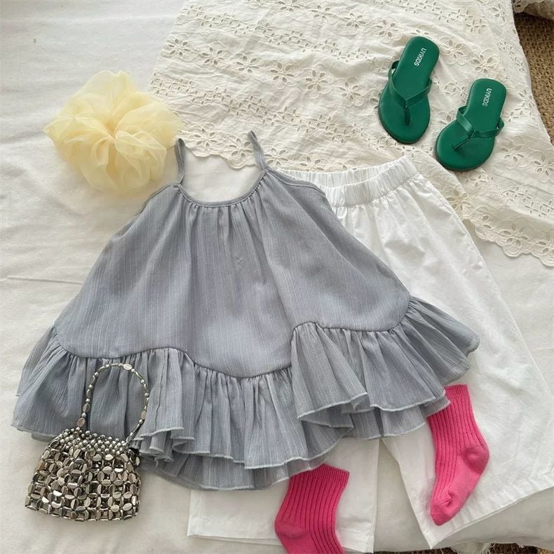 Children's Korean Style Simplicity Solid Color Western Children's Pants