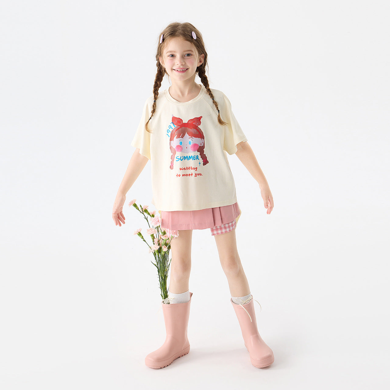 Children's Small Teen Western Style Comfortable Cotton Short Sleeve Clothing Children's T-shirt