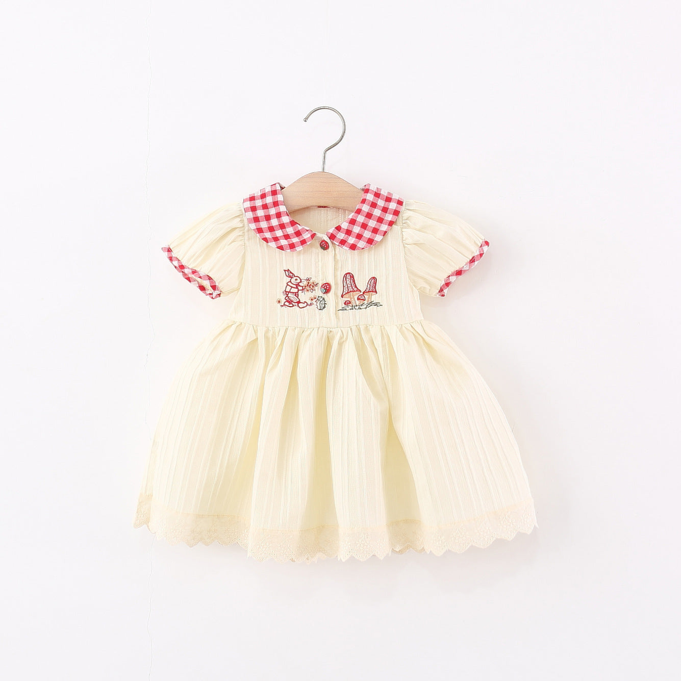 Children's Summer Peter Pan Collar Short Sleeve Princess Children's Dress