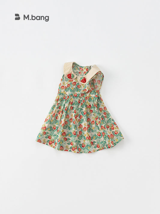 Children's Princess Pastoral Style Strawberry Summer Korean Children's Dress