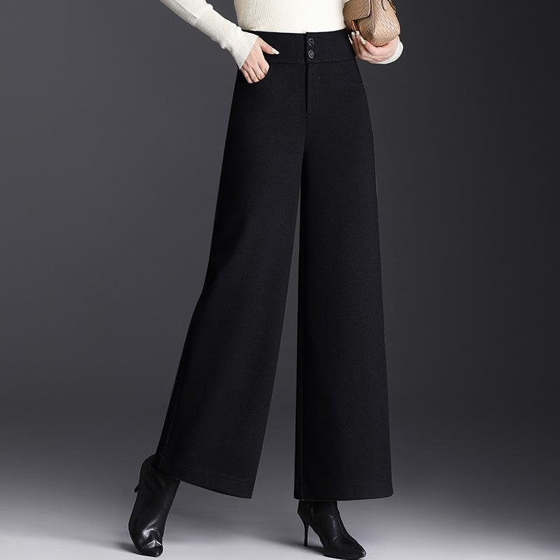 Women's Waist Wide Leg Loose Swing Straight Pants