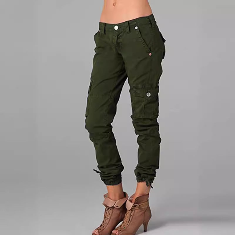 Trendy Casual Women's Tactical Sports Green Casual Pants