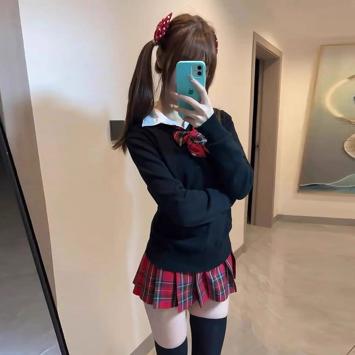 Women's Pepper Christmas Atmosphere For Schools Plaid Skirt