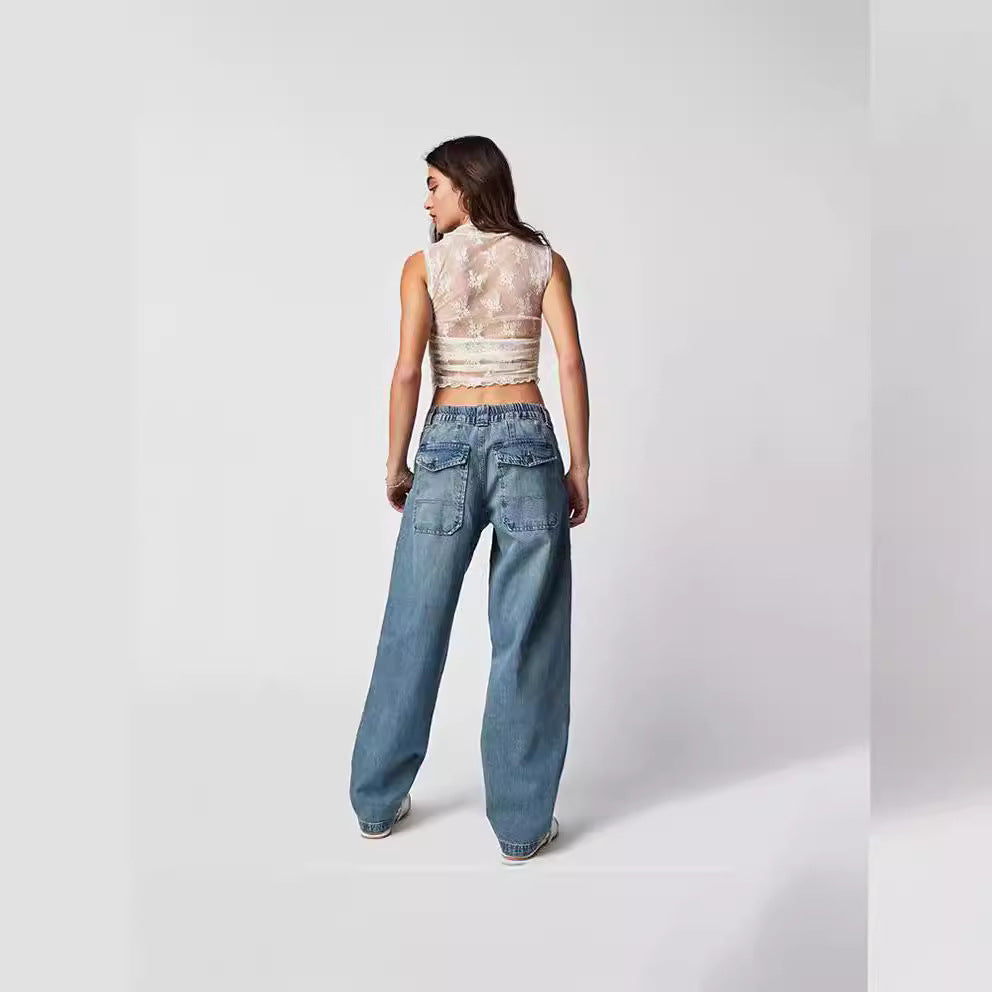High Waist Casual Wide Leg Trousers Pants