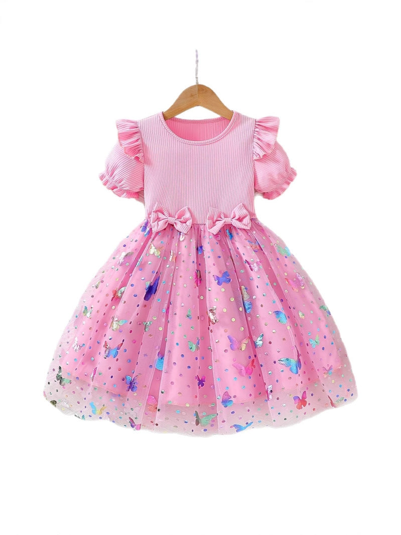 Children's Summer Puffy Skirt Cake Fashionable Princess Children's Dress