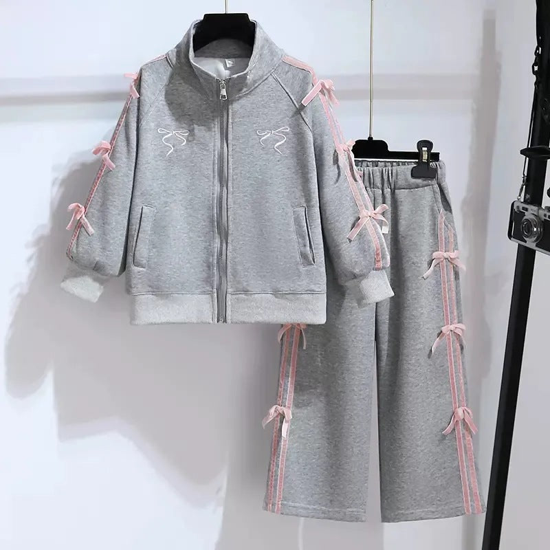Children's Fashionable Sweet Princess Style Zipper Coat Children's Suit