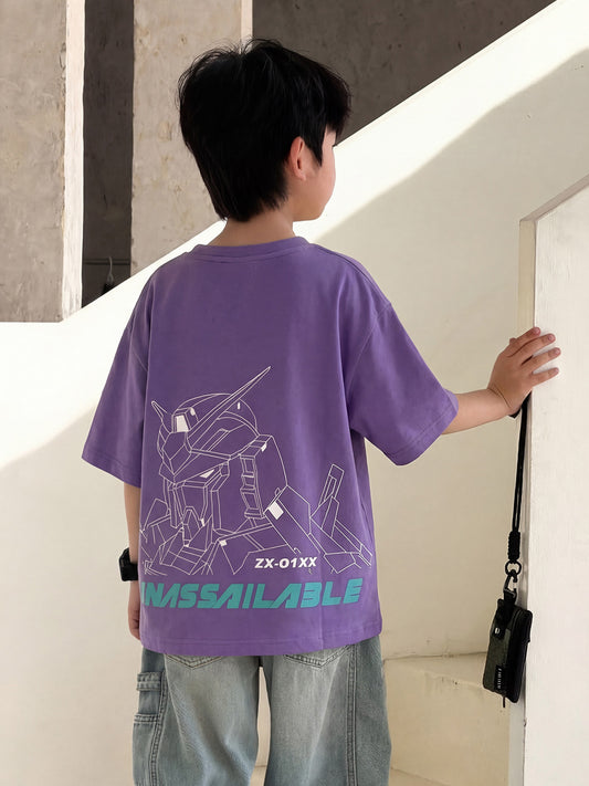 Boy's Short-sleeved Summer Top Fashionable Wear Half Sleeve Children's T-shirt