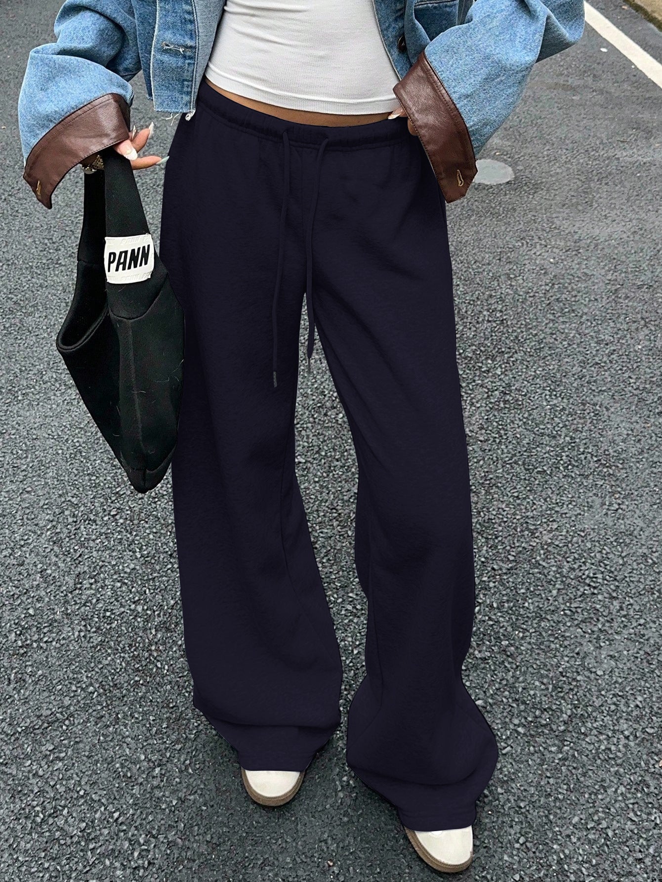 Autumn Style Retro Waist Idle Versatile Draping Casual Pants