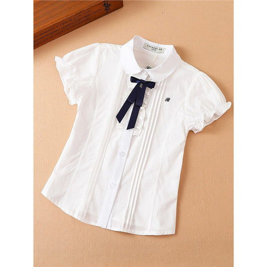 Shirt Summer Preppy Style Little Polo Collar Pure Fashionable Korean Children's T-shirt