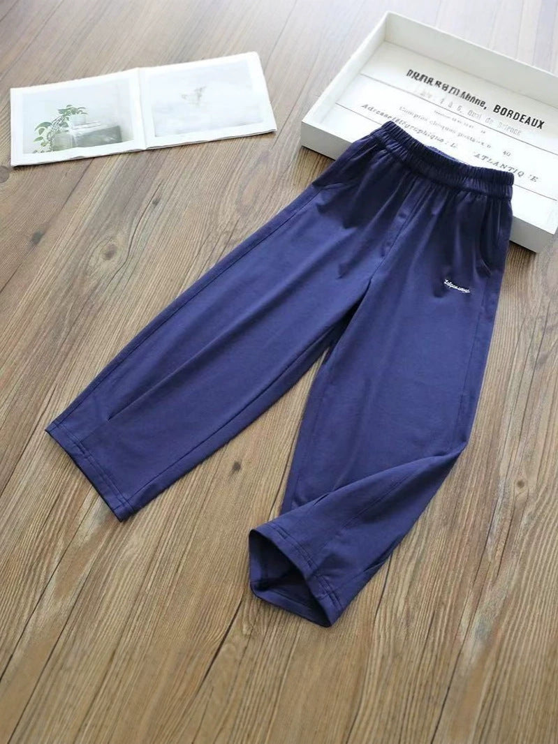High Cotton Casual Sports Female Big Ice Feeling Loose Air Children's Pants