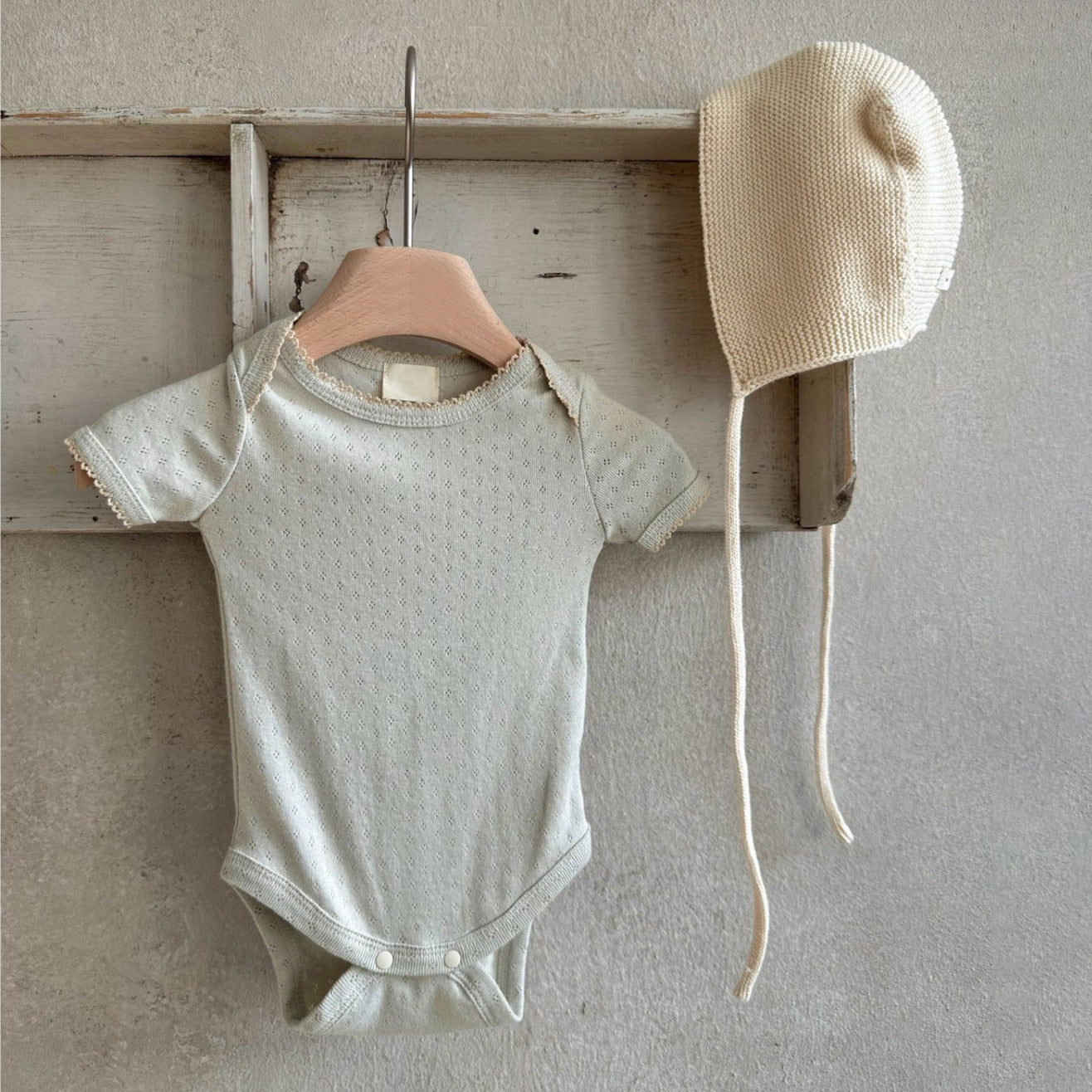 Born Clothes Summer Class Jacquard Embroidered Edge Thin Jumpsuit, Climbing Suit
