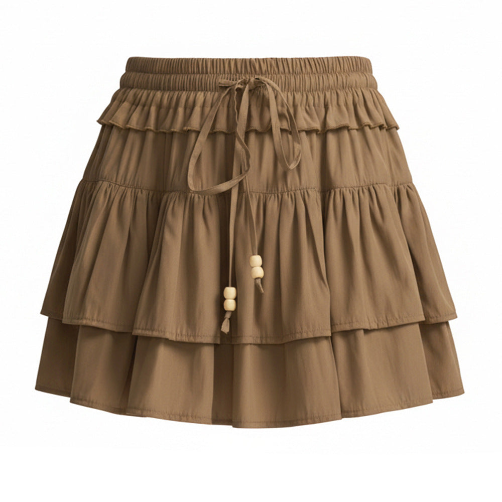 Women's Drawstring Summer High Waist Compression Skirt